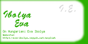 ibolya eva business card